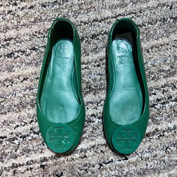 Tory Burch Shoes - Tory Burch Minnie Travel Ballet Flats Green Womens Size 6.5